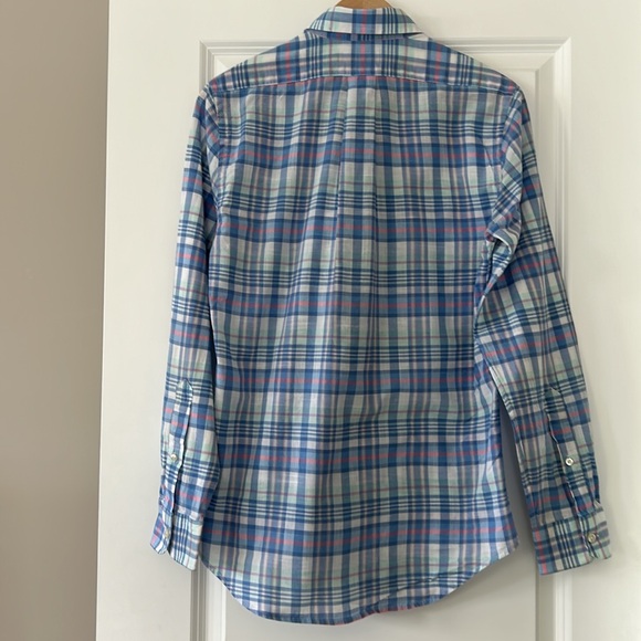 Vineyard Vines Slim Fit Tucker Plaid Shirt w Logo & Pocket, Cotton, Size XS - Picture 8 of 10